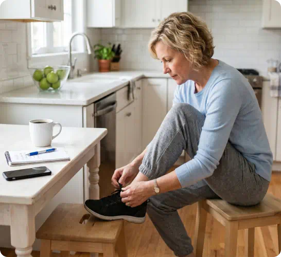 woman preparing for sport